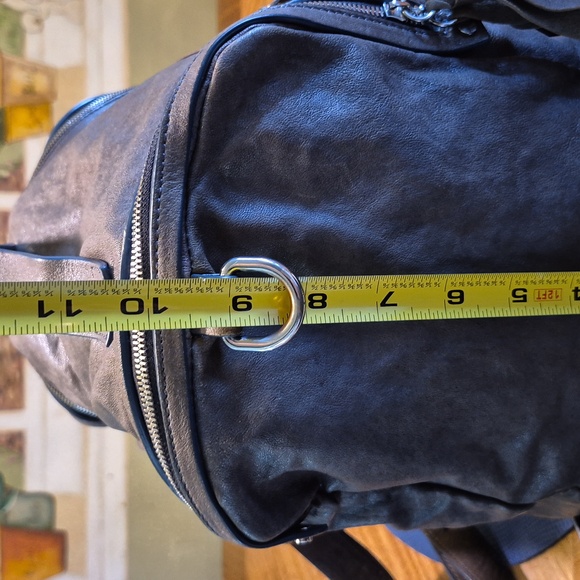 Alexander McQueen Men's Black Leather Backpack .L.10"×H.9.5"×D.6.5". - Picture 11 of 16